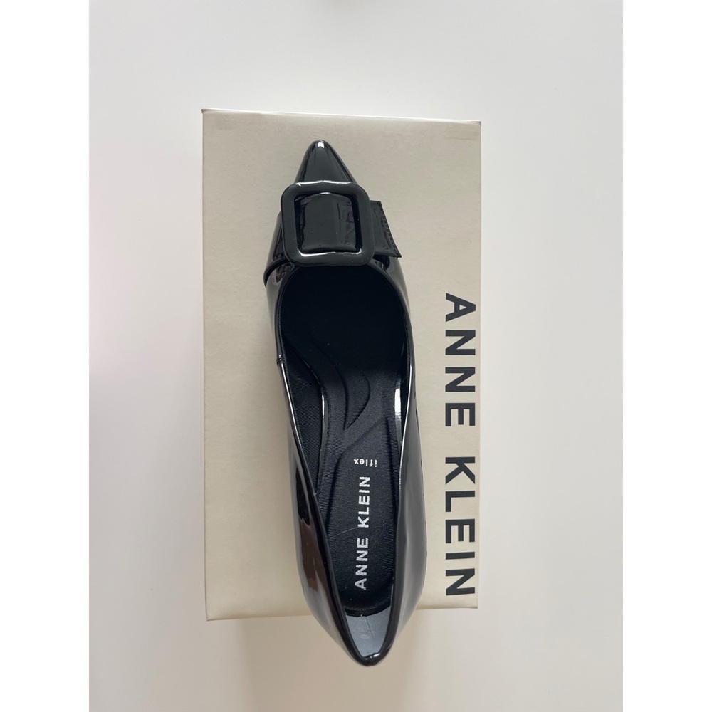 Anne Klein AK Bentley Black Patent Heel
